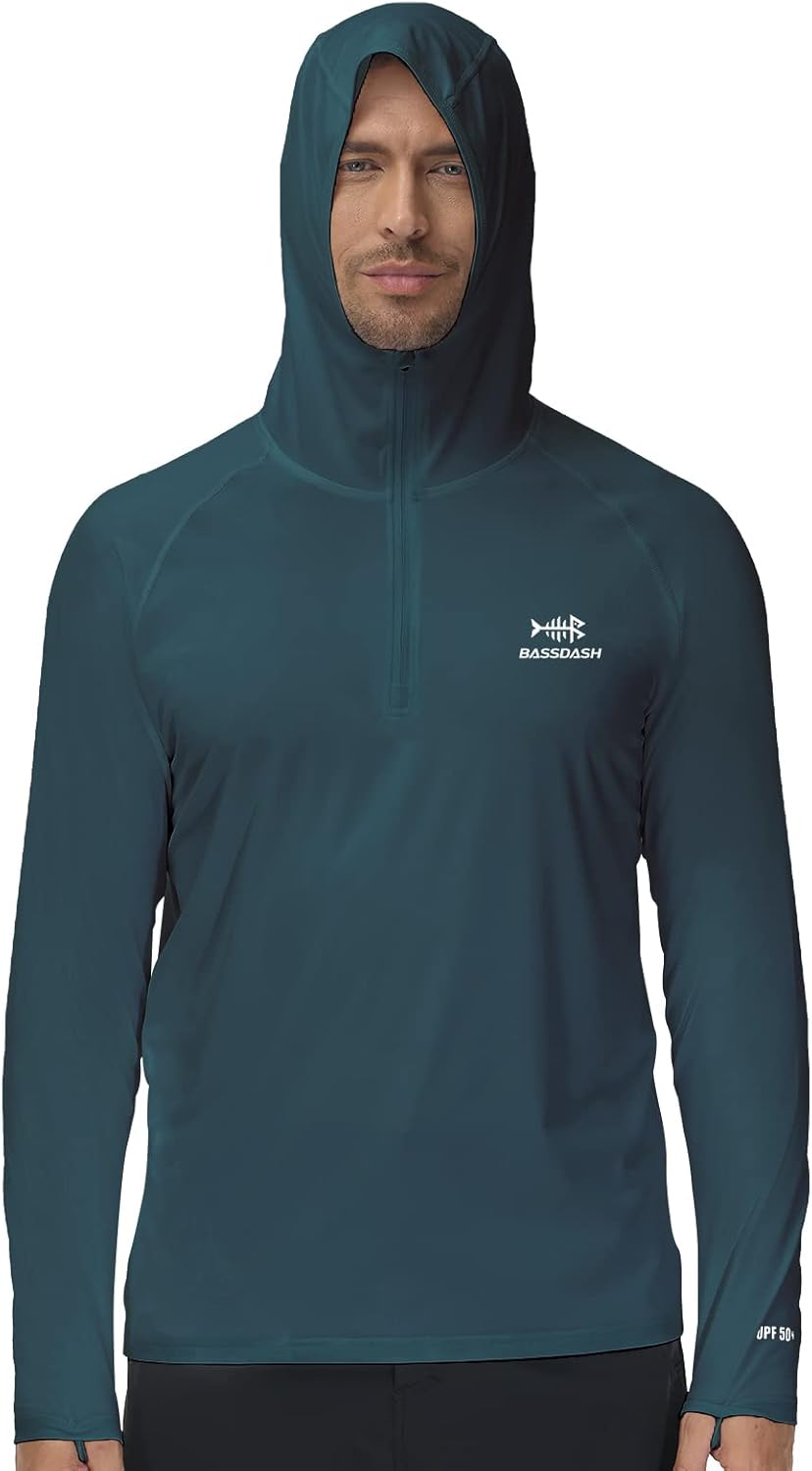 BASSDASH Men’s UPF 50+ 1/4 Zip Fishing Hoodie Shirt Quick Dry Performance Long Sleeve Sun Protection FS24M - Image 6