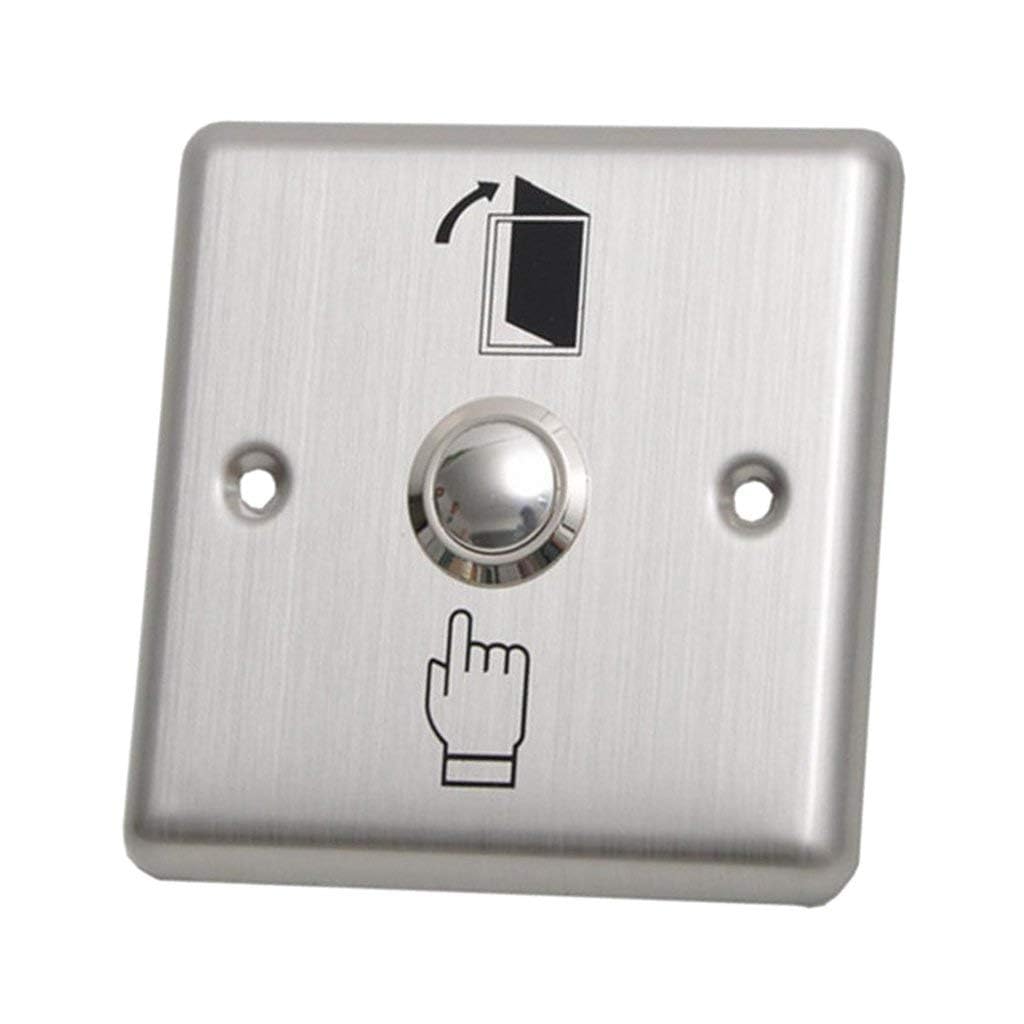 (SSW-442P) NAVKAR SYSTEMS JENSONIC Stainless Steel Switch Panel Door Exit Push Button (3/3) inches (Pack of 1)