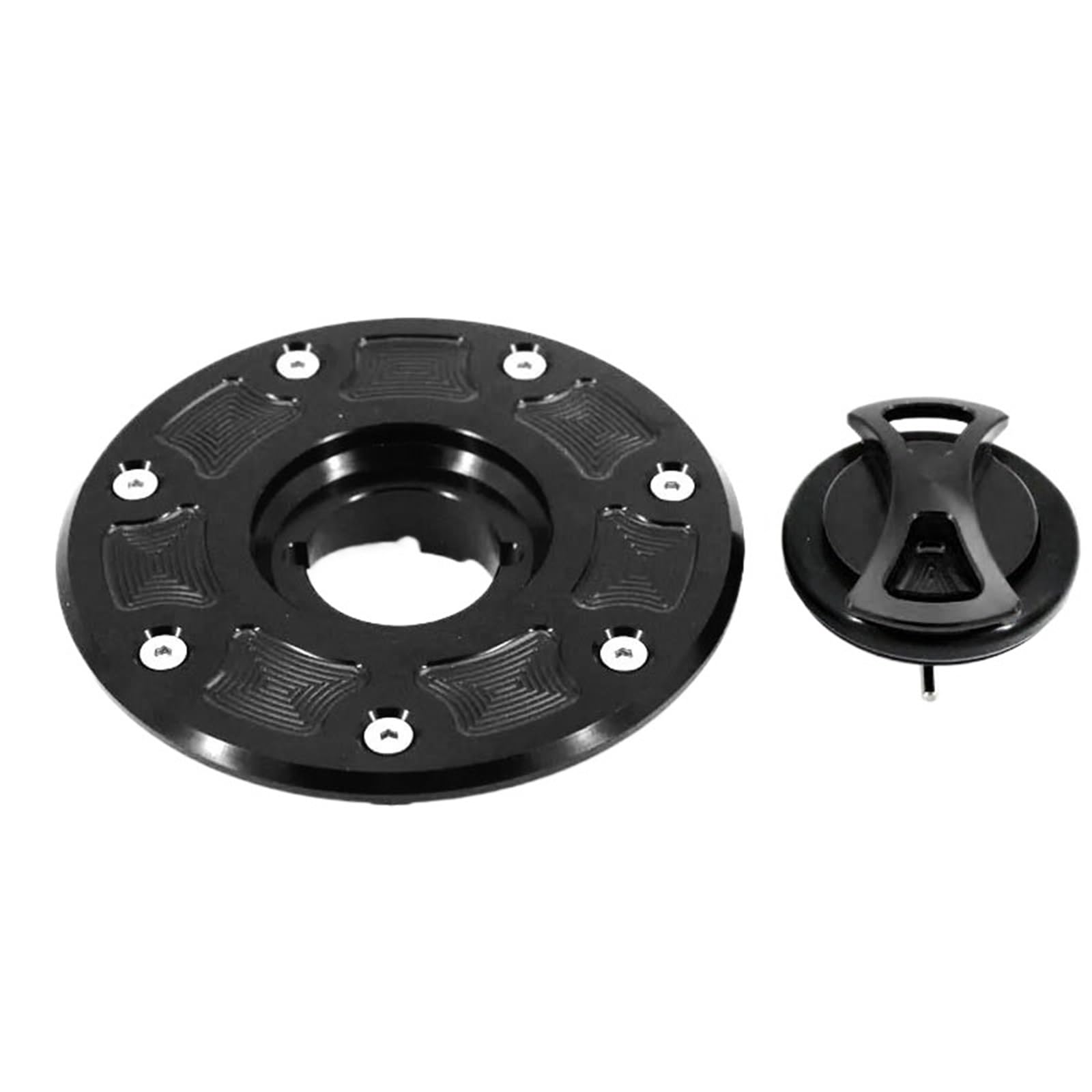 Passend Für Kawasaki ZX6R ZX9R ZR7 ZZR 1100 600 ZRX 400 ZXR 750 ZEPHYR GPZ500 NINJA Keyless Fuel Tank Cap Motorrad-Tankdeckel Kraftstofftankabdeckung(Black)