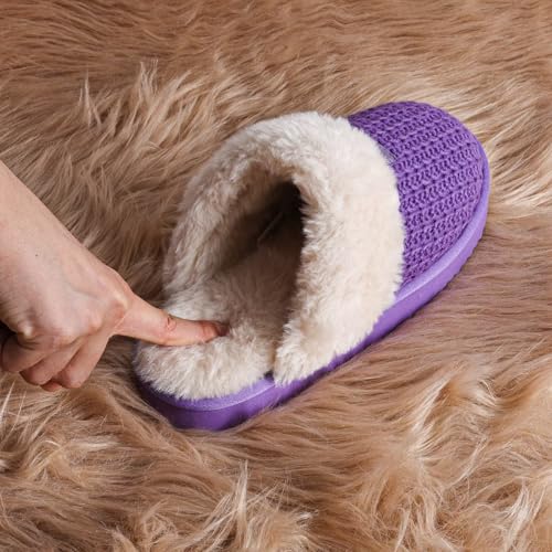 Image of OOW Cozy House Slippers for Women with Memory Foam Fuzzy Shoes for Indoor