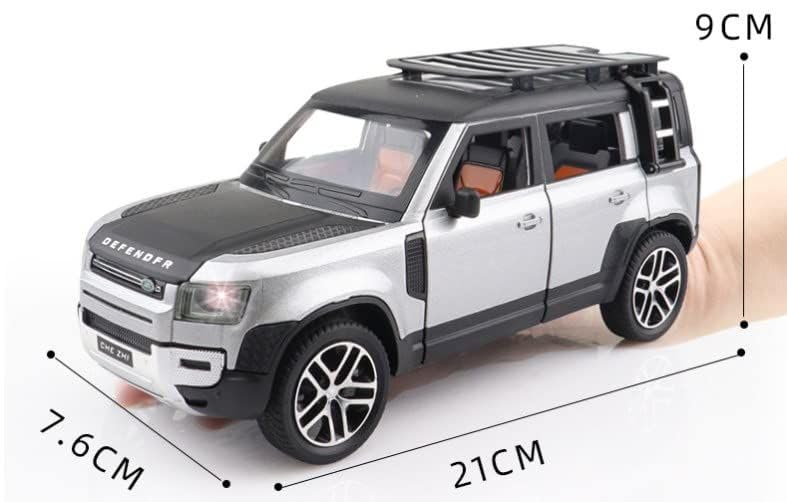 Image of Diecast Metal Car Model 1 /24 Defender Toy Cars for Kids Boy Girl Zinc Alloy Pull Back Toy Car with Sound and Light Gift and Collectible Car B-Colors as Per Stock
