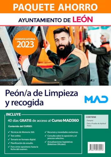Portada de Paquete Ahorro Peón/a de Limpieza y recogida Ayuntamiento de León