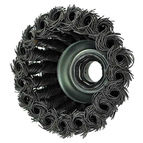 United Abrasives SAIT 03501 2-3/4x.014x5/8-11 Carbon Steel Small Cup Brush Knot Wire, 6 Pack