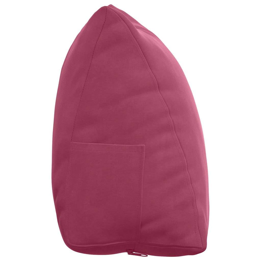 Cojín para el respaldo, color rojo vino, 45 x 20 x 35 cm, tejido de pana ergonómico, extraíble, lavable, para sofá, silla de oficina, asiento de coche, ideal como cojín lumbar, transpirable