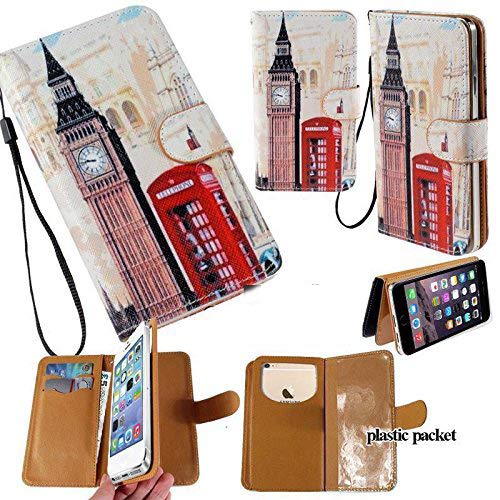 Universal PU Leather Strap Case/Purse/Clutch Fits Apple Samsung LG etc. Big Ben London