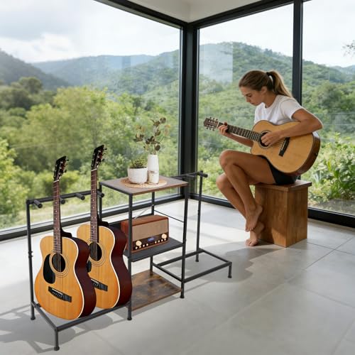 Présentoir de guitare haut de gamme et meuble vinyle robuste - 6