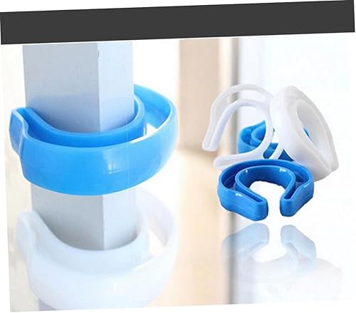 Miniatura 9 de Tope de seguridad para niños y niñas, 4 piezas de plástico en forma de C, protección contra pellizcos de puerta, fácil de instalar en el marco de la