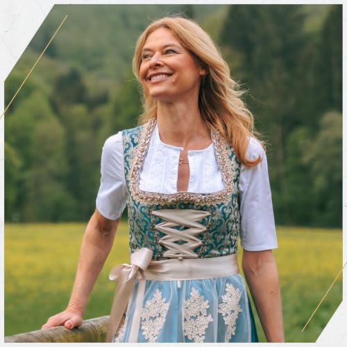Image of BAVARIA TRACHTEN Dirndl Dress Women German Oktoberfest Blue Without Blouse
