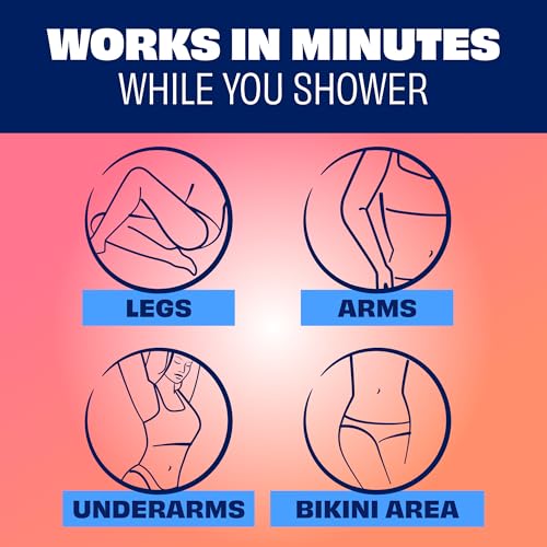 Nair Sensitive Shower Cream Hair Remover with Natural Coconut Oil and Vitamin E, Body Hair Removal Cream, 12 oz - Image 7