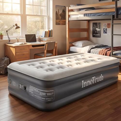 InnoTruth Twin Air Mattress with Built in Pump, Famiy Choice Award Winner, Inflatable Blow up...