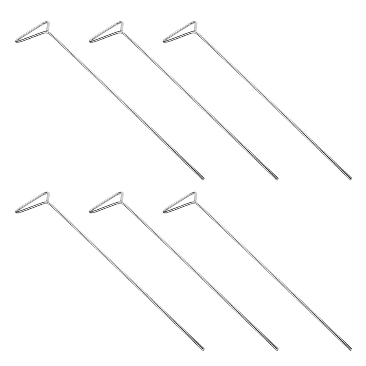 Veemoon 6pcs Stainless Steel Cell Laboratory Cell Spreading Triangle End Easy to Handle No Tearing Agar