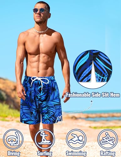 Sarfel Mens Swim Trunks with Compression Liner Mens Bathing Suit 7 Inch Inseam Men's Board Shorts Quick-Dry Swim Shorts Men3