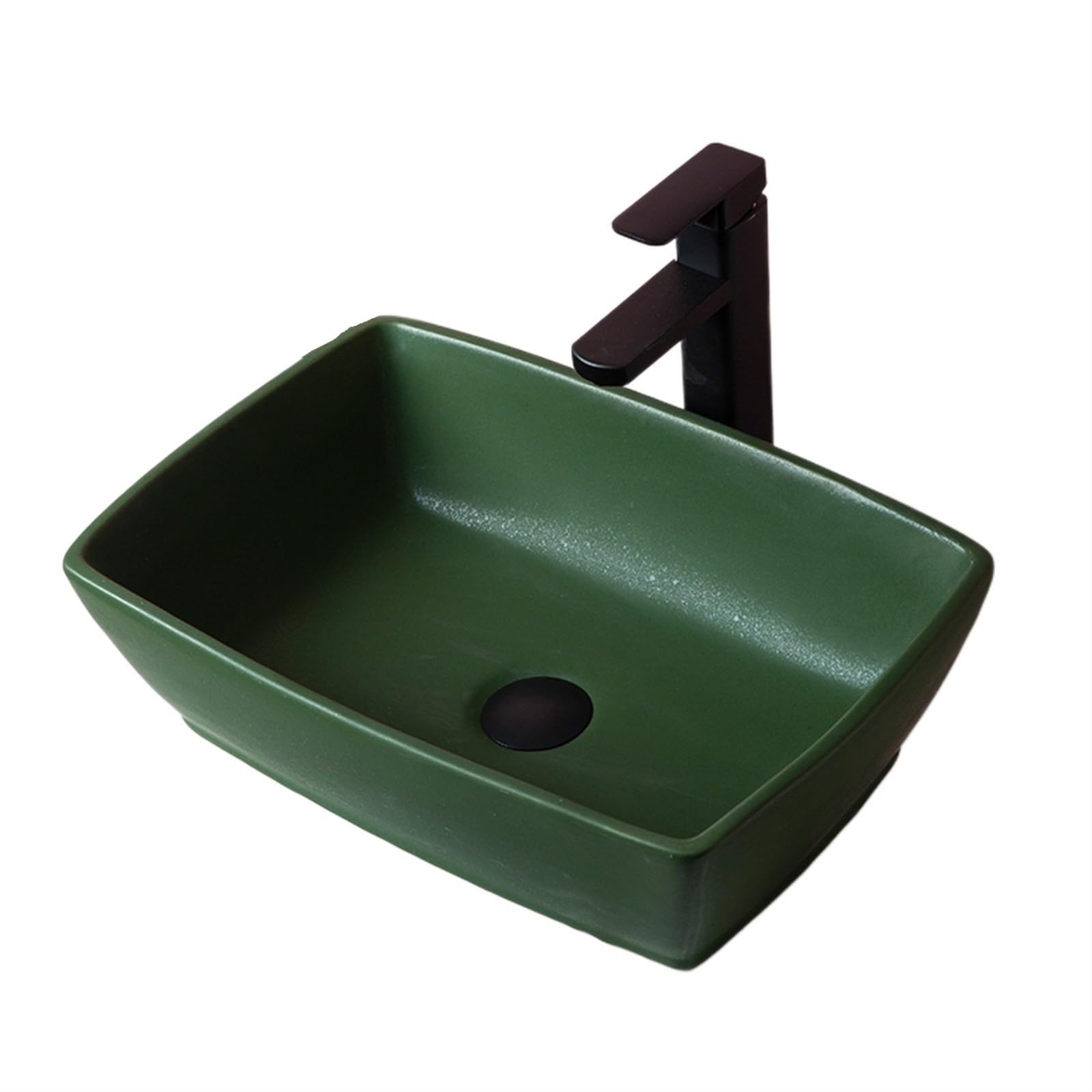 Prostokątna Umywalka Nablatowa, Minimalistyczna Porcelanowa Umywalka Artystyczna, Ceramiczna Umywalka Nablatowa, Rozmiar Greenone