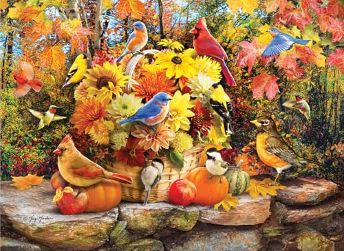 Fall Birds, Family Oversize Puzzles, Artist Series, Eurohgraphics Jigsaw Puzzles, 300 Pieces miniatura 2