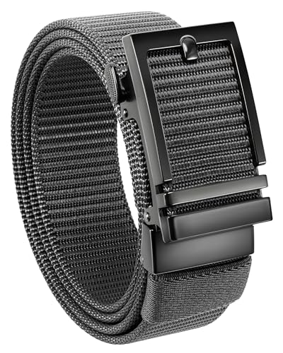 Image of CHAOREN Ratchet Belts for Men, Nylon Web Golf Belt with Automatic Buckle
