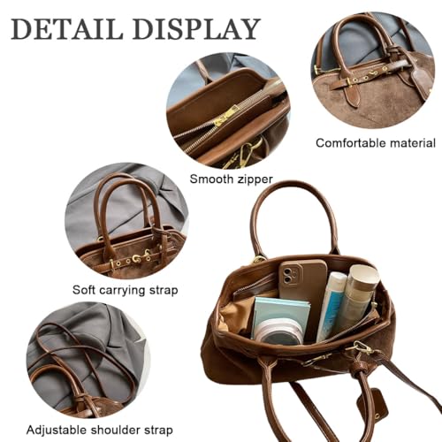Bolso Tote de gamuza sintética para mujer miniatura 5