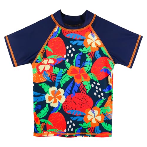 Image of TFJH E Girls Short Sleeve Swimsuit Two Piece Swimwear UPF 50+ UV 3-12 Years