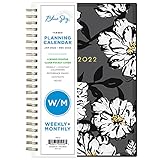 Blue Sky 2022 Weekly & Monthly Planner, 5' x 8', Flexible Cover, Wirebound, Baccara Dark (110212-22)