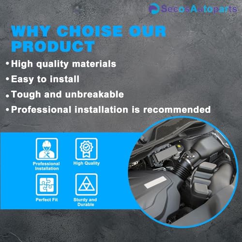 Image of SecosAutoparts 3.5L Air Intake Hose, Fit for Honda Pilot 2016-2021, Odyssey 2018-2021, Ridgeline 2017-2020, Passport 2019-2021 V6, Replace# 17228-5j6-a10 172285J6A10