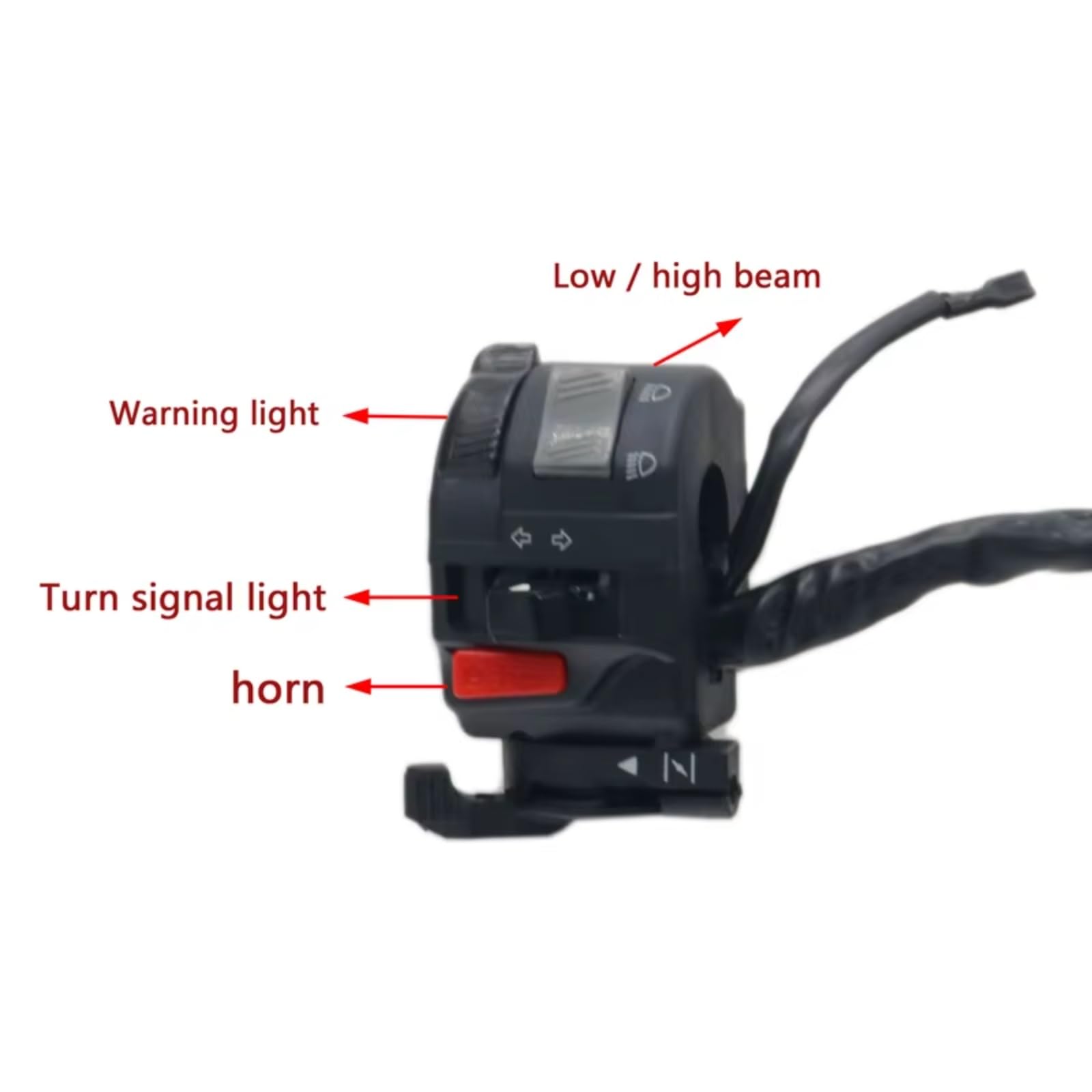 Comando Manubrio Interruttore Di Controllo Del Manubrio Del Motociclo Per Faro Di Avviamento Del Motocross Con Indicatore Di Direzione Universale Da 22 Mm