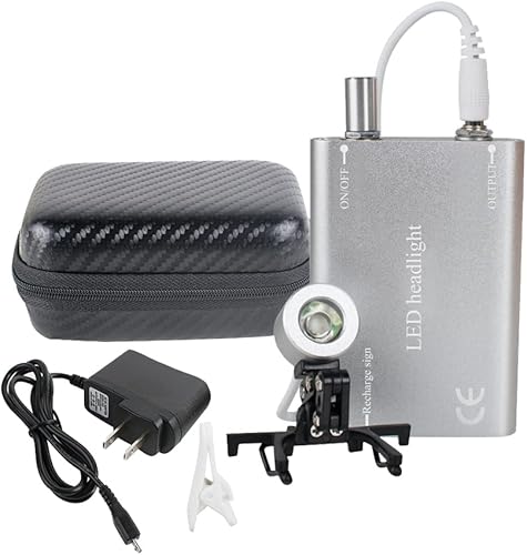 Faro LED dental portátil, lámpara de cabeza de dentista con clip universal para lupa binocular médica quirúrgica dental
