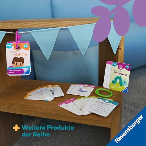 Ravensburger 12034057 Play+ Spiel und Mach mit! Karten: Entdecke die Gefühle - Activity Karten für Kleinkinder, Spielzeug ab 24 Monaten