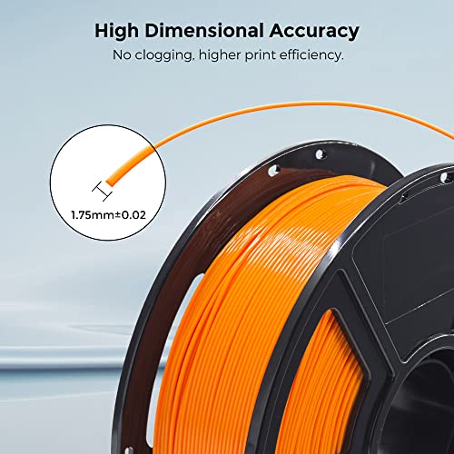 Image of FLASHFORGE 3D Printer Filament, PLA PRO Filament 1.75mm, 1KG Spool (2.2lbs), Dimensional Accuracy + /- 0.02mm for FDM 3D Printers, Better Tenacity & No Knotting (Orange)