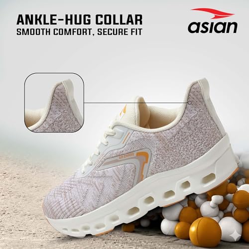 Image of ASIAN Powerplay-28 Running Shoes for Men | Memory Foam Lightweight Shoes with Air Coil Sole Technology | Ideal for Running, Training