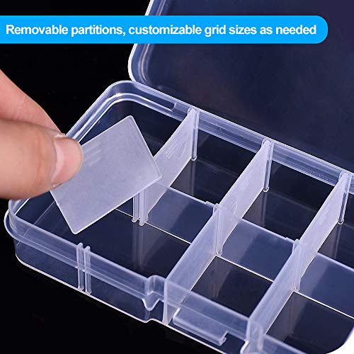 CODIRATO 6 Stück Fächer Aufbewahrungsbox Kunststoff Schmuckkasten Transparent Sortierboxen Schmuckf Aufbewahrung Box… – Bild 4