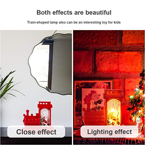 KESYOO Lanterna de Vela de Natal Em Forma de Trem Led Lanterna de Natal Luz Noturna Natal Lâmpada de