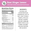 V8 Beet Ginger Lemon 100% Vegetable Juice, Naturally Flavored Vegetable Juice From Concentrate, 46 FL OZ Bottle (Pack of 6)