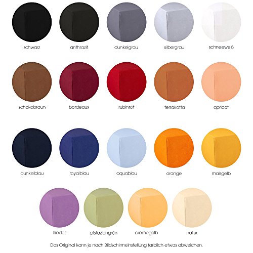 aqua-textil Exclusiv Spannbettlaken 200x220-220x240 cm Natur Jersey Baumwolle 230g/qm Spannbetttuch Elastan Laken – Ansicht 6