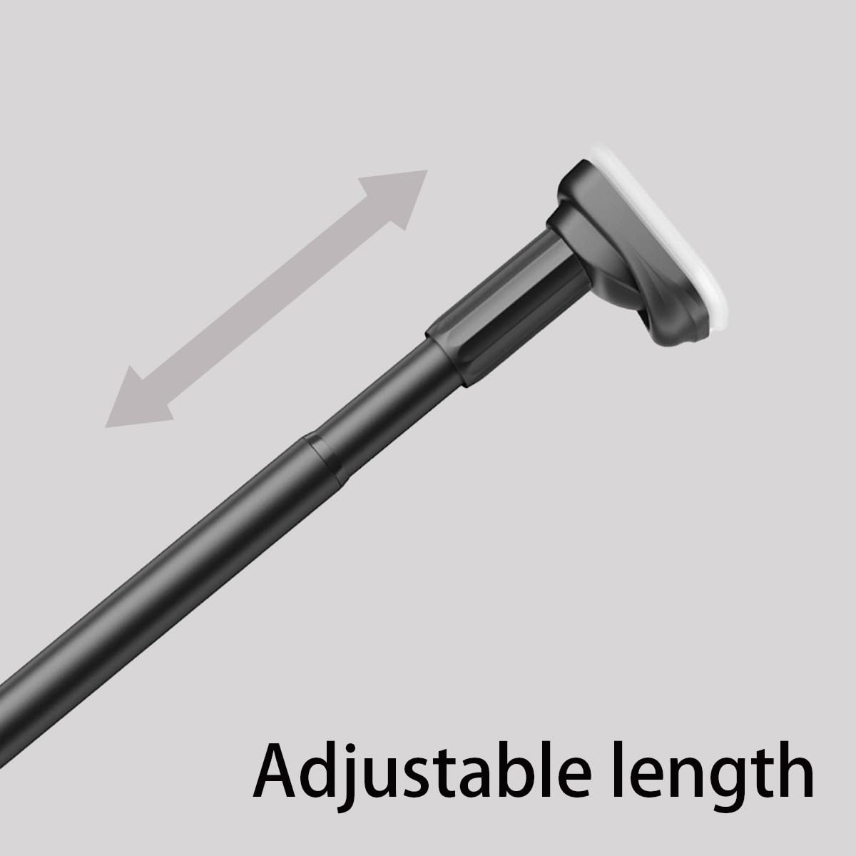 Barra de ducha ajustable de 40 a 300 cm, sin taladro, extensible para puertas y puertas, color negro, fácil de instalar, uso versátil
