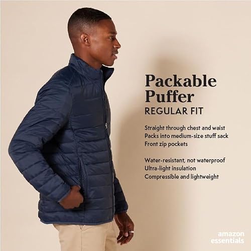 Miniatura 2 de Tienda Essentials - Chaqueta acolchada ligera y resistente al agua para hombre (disponible en tallas Big y Tall)