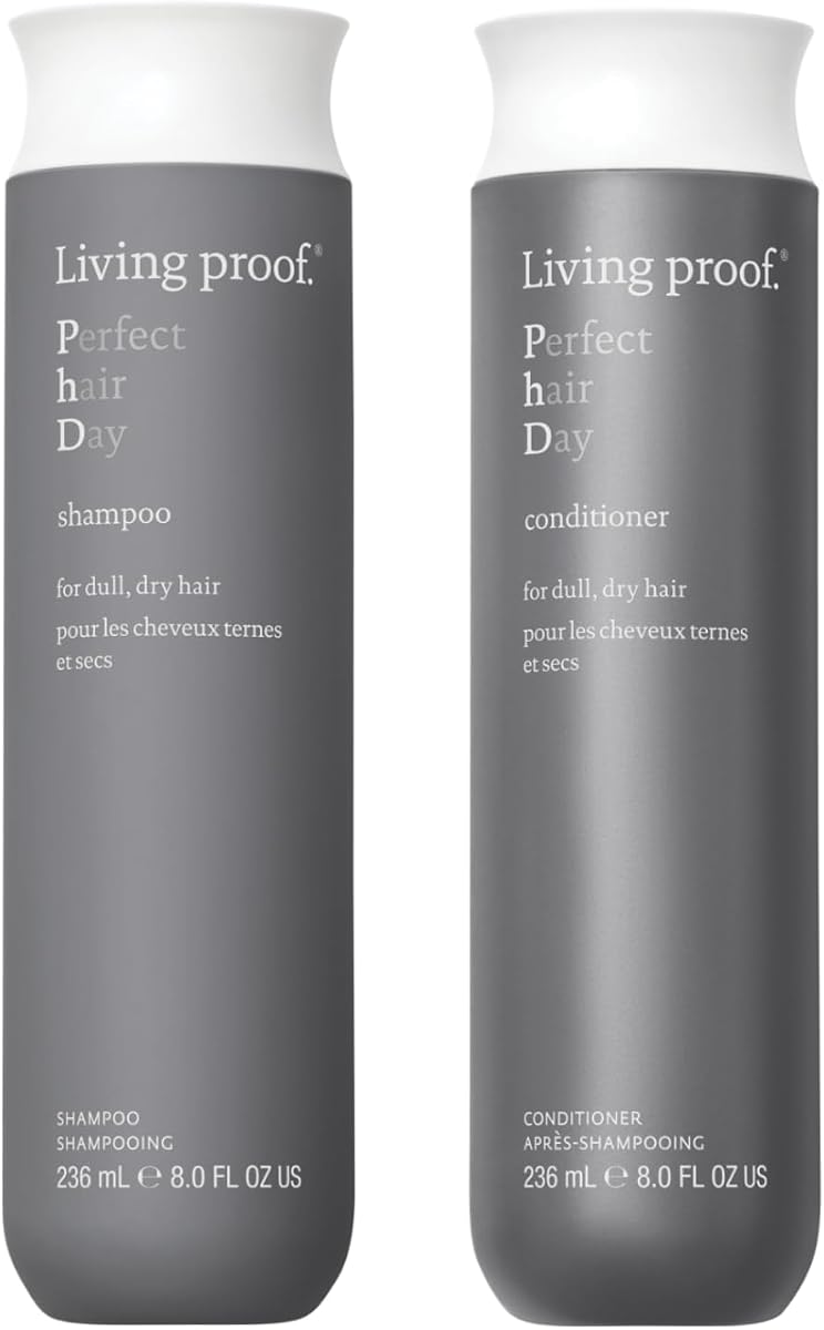 Living Proof Perfect Hair Day Shampoo & Conditioner Duo, Champú y acondicionador hidratante para mujeres, limpia suavemente y mejora el brillo