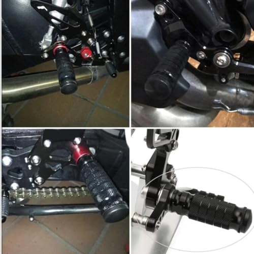 Image of KIMISS Motorcycle Universal 8mm Foot Pegs,1 Pair CNC Aluminum Motorbike Rear Footrests Non-slip Foot Rest Pegs Pedals