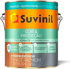 Tinta Suvinil Tintas para madeiras e metais esmalte brilhante seca rapido 3.6L - Branco - 53698421