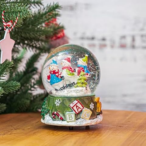 DUSVALLY Snow Globe Christmas Decoration with Music Cover