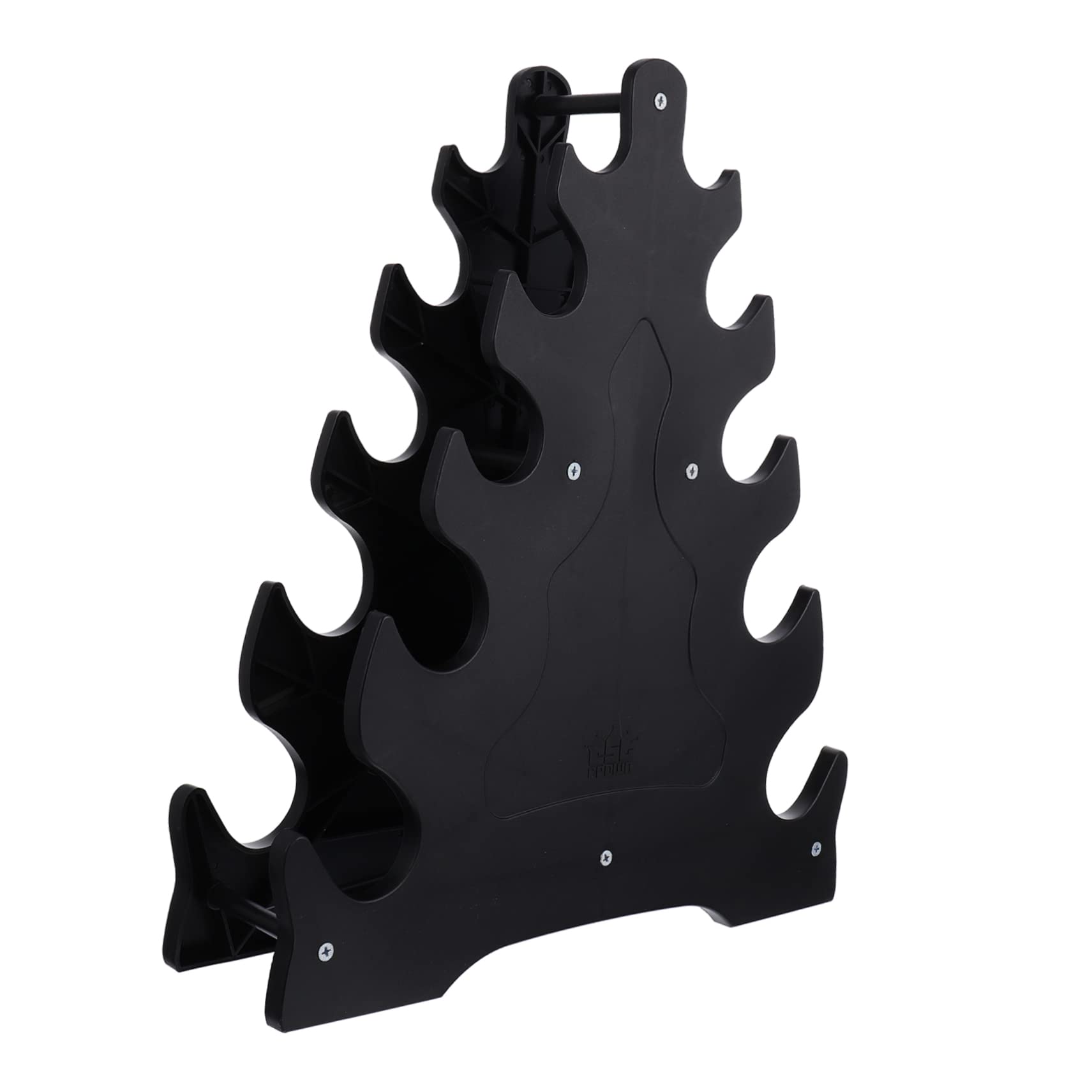 Toddmomy Dumbbell Storage Bracket Fitness Equipment Holding Stand with Unique Leaf Design Stable Triangular Frame Dumbbell Display Rack for Home Gym 17.13 X 14.96 X 3.74 Inches