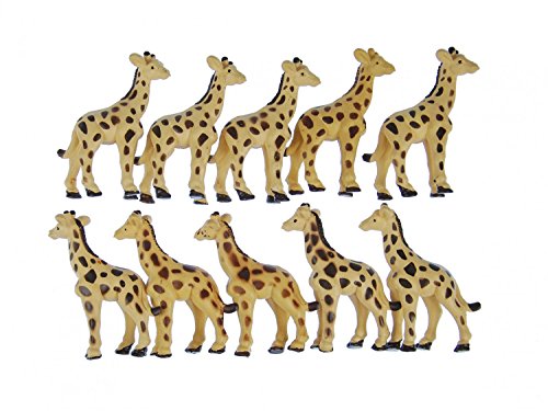 10x girafes figurine animal deco miniature Miniblings en caoutchouc