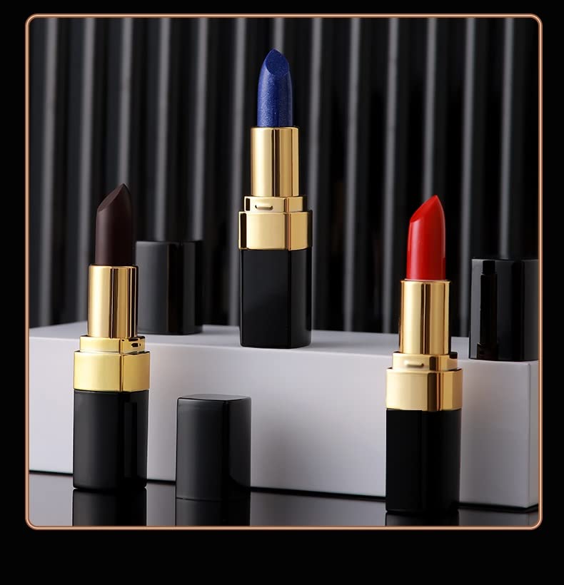 Miniatura 6 de Lápiz labial, 3 colores mágicos que cambian la temperatura, brillo de bálsamo labial impermeable de larga duración para mujeres
