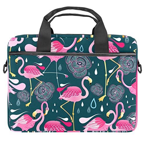 Sac ordinateur 13 à 14.5 pouces à motif oiseau coloré et flamant rose