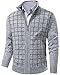 VtuAOL Warm Soft Knit Full Zip Cardigan Sweater Jacket Winter Coat for Men Light Grey US XL