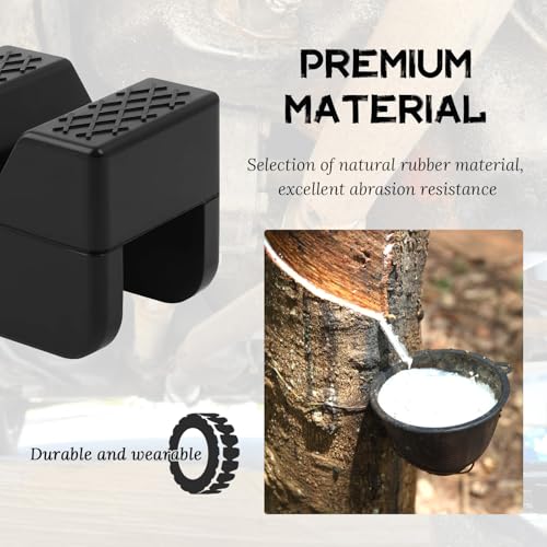 Image of 2PCS Pinch Weld Jack Pad,Thickened Rubber Jack Stand Pads for Lifting Points Cushioning and Non-Slipping,Universal Pinch Weld Jacks Adapter with Load-Bearing Range of 2 to 4 Ton
