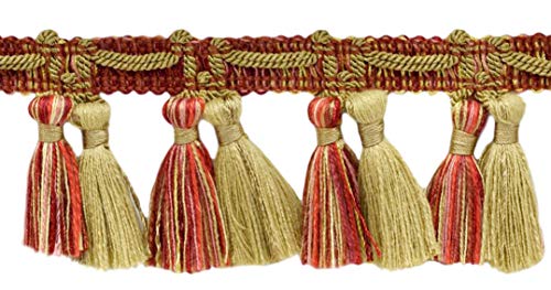 Tassel fringe trim 64mm frange de passementerie luxueuse Grandeur Flame VNT33