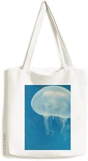 Bolsa de lona com imagem de natureza ciência oceânica Jellyfish bolsa de compras casual bolsa de mão