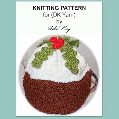 Chocolate Christmas Pudding Decoration Holly Berry Teapot Tea Pot Cosy Cozy DK Yarn Knitting Pattern