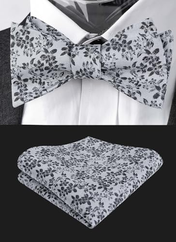Image of Alizeal Mens 2pcs Floral Pattern Bow Tie Set
