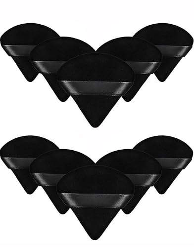 10 esponjas de maquillaje triangulares para base de maquillaje, esponjas de maquillaje para la cara, terciopelo en polvo, para maquillaje,