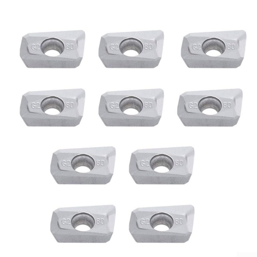 10PCS APKT11T308 LH Carbide Inserts Replacement Cutter for Square Milling and Side Milling